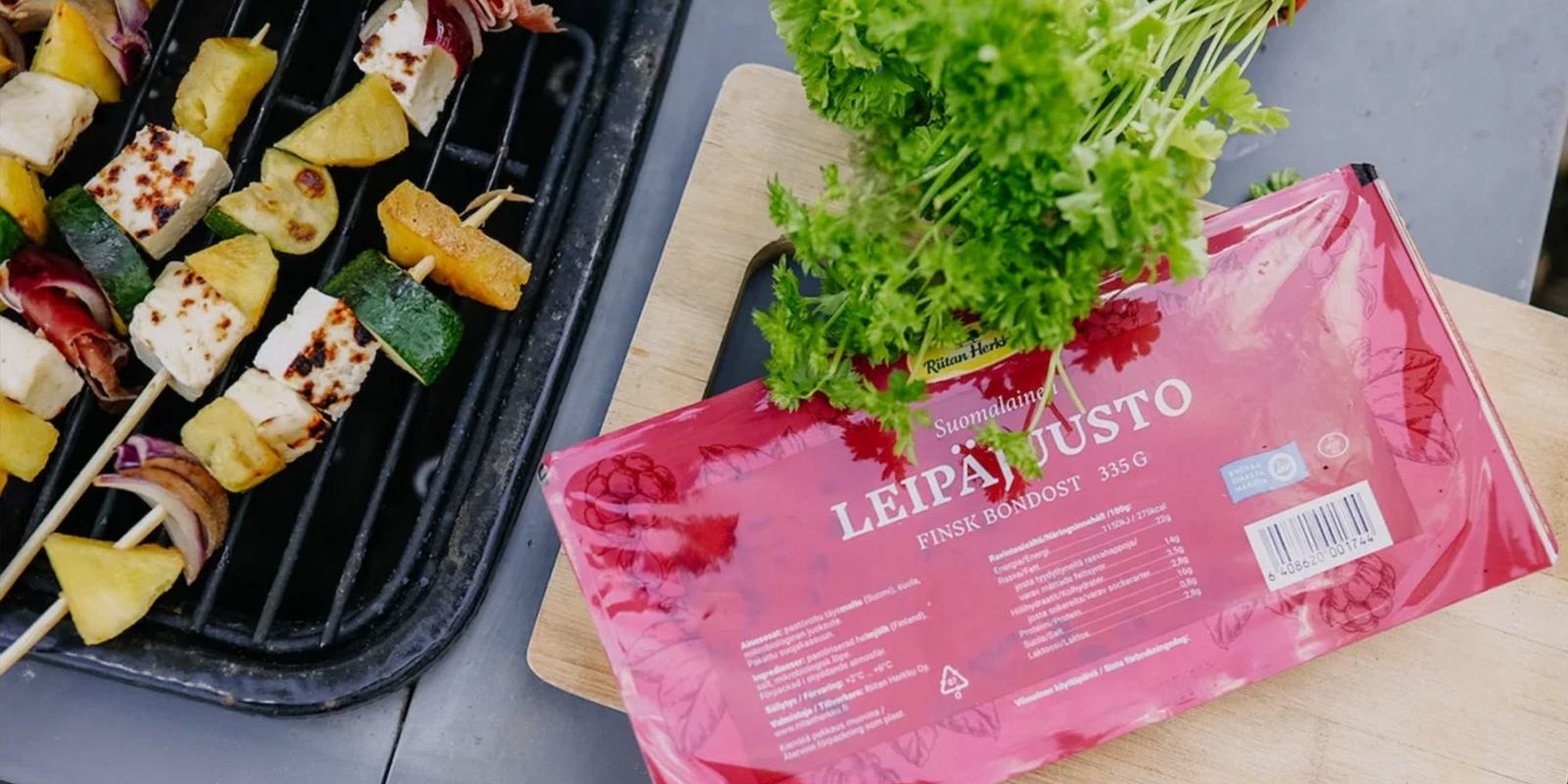 Grillivartaat leipäjuustolla